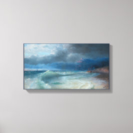 嵐の朝の難破船アイヴァゾフスキー キャンバスプリント