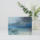 嵐の朝の難破船アイヴァゾフスキー ポストカード (スタンド正面)