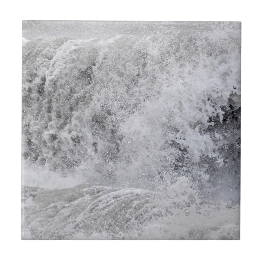 嵐の波が砕ける タイル (正面)