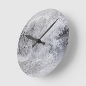 嵐の波が砕ける ラウンド壁時計 (傾斜)