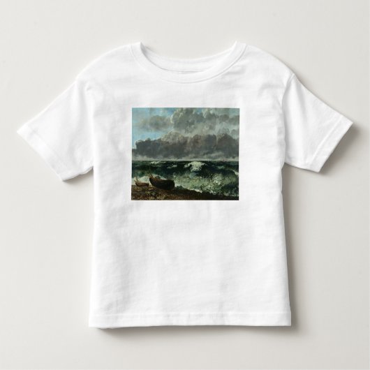 嵐の海か、波1870年 トドラーTシャツ (正面)