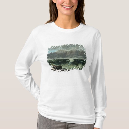 嵐の海か、波1870年 Tシャツ (正面)