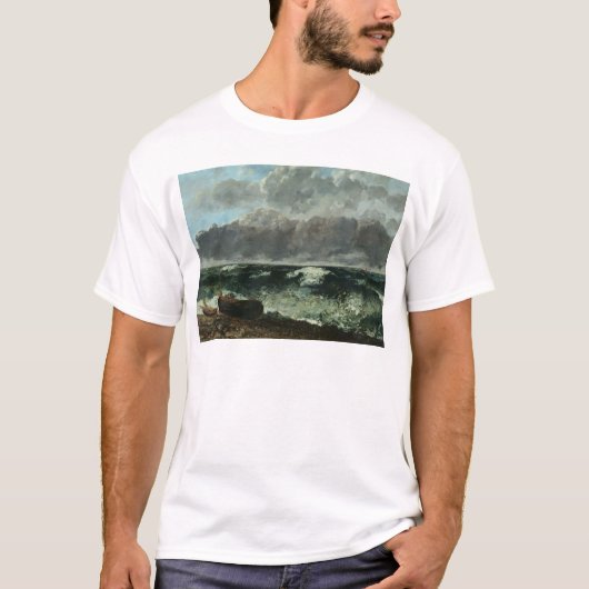 嵐の海か、波1870年 Tシャツ (正面)