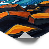 嵐の海と天上の渦巻 ポスター (角)