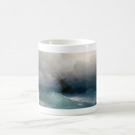 嵐の海のイヴァンAivazovskyの海景の嵐で出荷して下さい コーヒーマグカップ