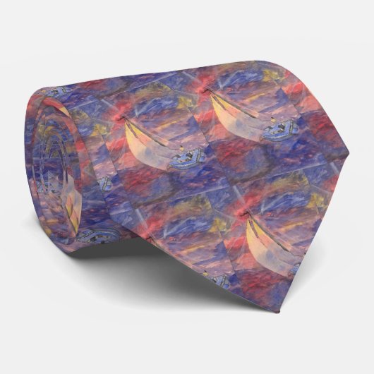 嵐の海のタイの日没 ネクタイ (ロール)