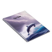 嵐の海の中のイルカの魔法：魅惑的なシーン ノートブック (右側)
