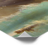 嵐の海の中の船 ポスター (角)