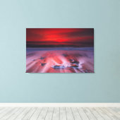 嵐の海の夜明け キャンバスプリント (インサイチュ (ウッドフロア))