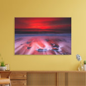 嵐の海の夜明け キャンバスプリント (インサイチュ (リビング))
