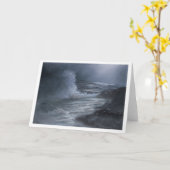 嵐の海の挨拶状 カード (黄色い花)