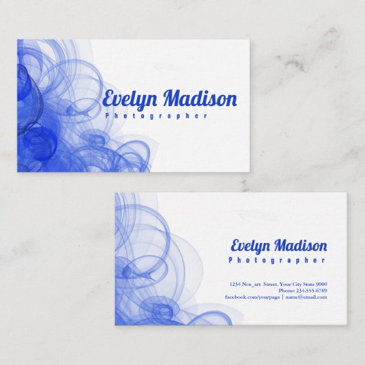 嵐の海の波h7648 名刺 (正面/裏面)