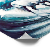 嵐の海の白馬 ポスター (角)