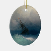 嵐の海の船 セラミックオーナメント (右)