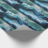 嵐の海の船 ラッピングペーパー (角)