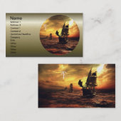 嵐の海の船 名刺 (正面/裏面)