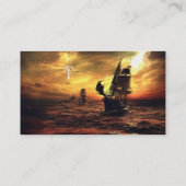 嵐の海の船 名刺 (裏面)