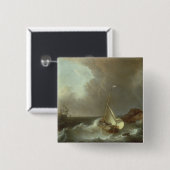 嵐の海のGalleon 缶バッジ (正面&裏面)