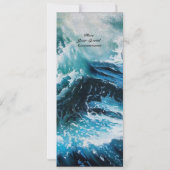 嵐の海を航行する船 招待状 (裏面)