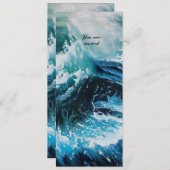 嵐の海を航行する船 招待状 (正面/裏面)