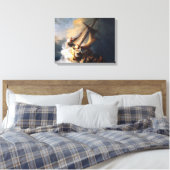 嵐の海ガリラヤのレンブラント・ヴァン・リジン・キリスト キャンバスプリント (インサイチュ (寝室))