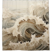 嵐の海シャワーカーテン シャワーカーテン (正面)