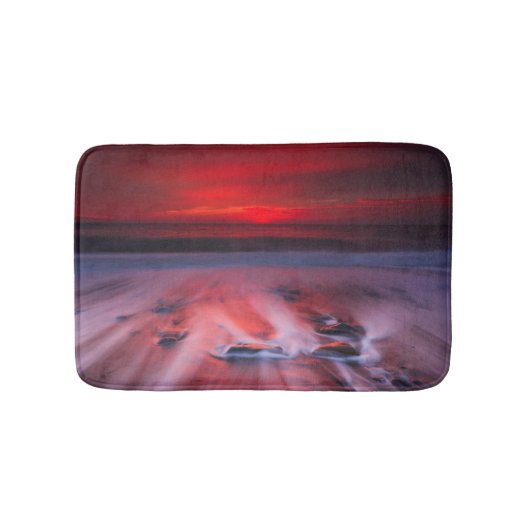 嵐の海上の夜明け バスマット (正面)