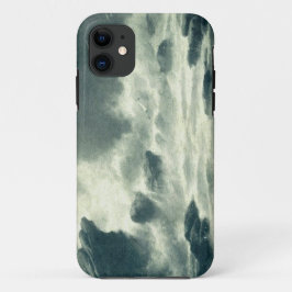 嵐の海岸のヴィンテージの郵便はがきのiPhoneカバー iPhone 11 ケース