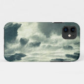 嵐の海岸のヴィンテージの郵便はがきのiPhoneカバー Case-Mate iPhoneケース (裏面(横))