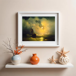 嵐の海 夜 Aivazovsky フォトプリント