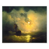 嵐の海 夜 Aivazovsky フォトプリント (正面)