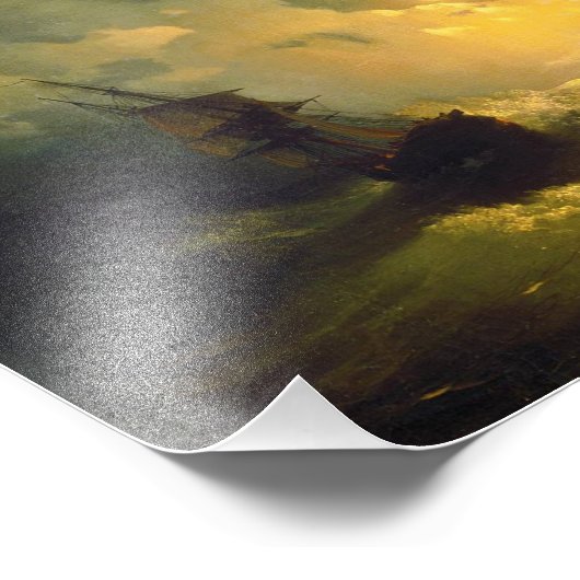 嵐の海 夜 Aivazovsky フォトプリント (角)