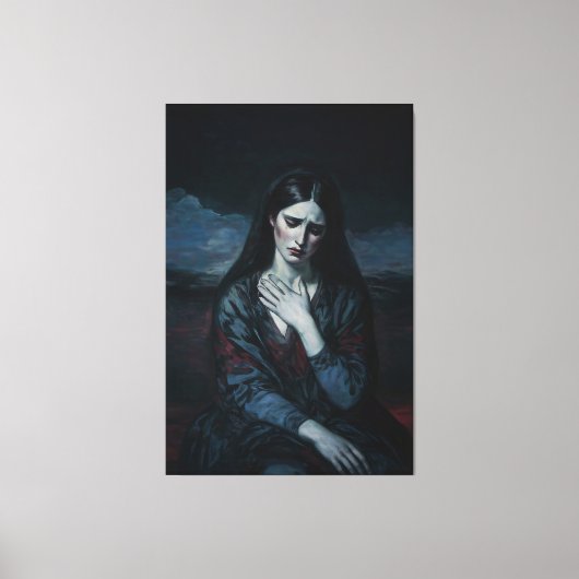 嵐の涙 キャンバスプリント (正面)