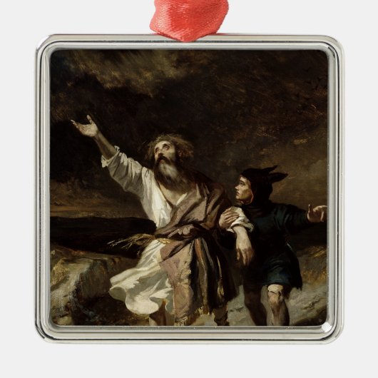 嵐の王Learおよび愚か者 メタルオーナメント (正面)