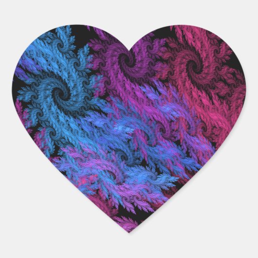 嵐の目のステッカー ハートシール (正面)