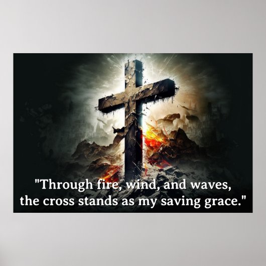 嵐の目の中の信仰 - 揺るぎない信念のポスター ポスター (正面)