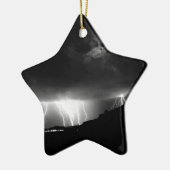 嵐の稲妻は雨が降ります セラミックオーナメント (左)