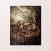 嵐の空に対するライオン ジグソーパズル (縦)