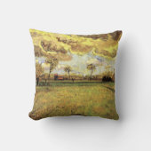 嵐の空の下の風景 ヴィンセント・ヴァン・ゴッホ クッション (正面)