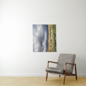 嵐の空のBodieのゴーストタウンの概観 タペストリー (インサイチュ)