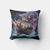 嵐の空婚約した下で戦う海賊船 クッション (正面)