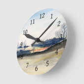 嵐の空 ラウンド壁時計 (傾斜)