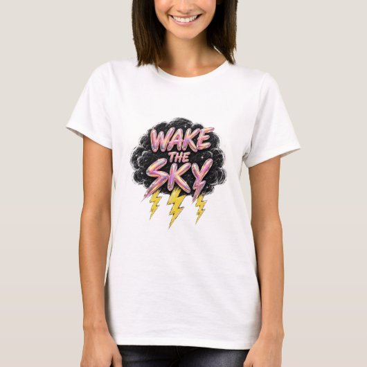 嵐の空 雷雨 Tシャツ (正面)