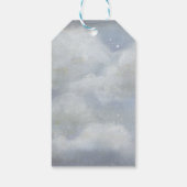 嵐の背景を持つレッドライトハウス ギフトタグ (裏面)