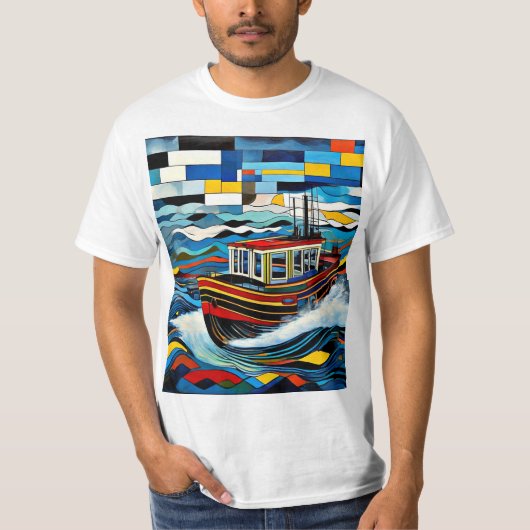 嵐の蒸気船1 Tシャツ (正面)