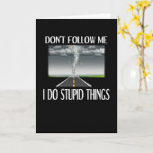 嵐の追いかけ者がハリケーン嵐の竜巻を追う カード (黄色い花)