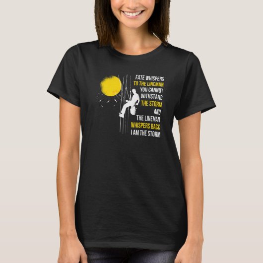 嵐の送電線作業員です Tシャツ (正面)