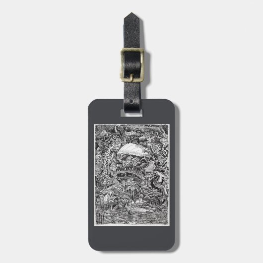 嵐の過ぎ去りを待つ ラゲッジタグ (正面縦)