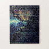 嵐の都市の破壊 ジグソーパズル (縦)