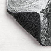 嵐の間のマストの上の船員 マウスパッド (コーナー)